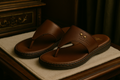 Modescuo- Men's Premium Brown Leather Comfort Thong Sandals - Durable & Stylish Flip-Flops